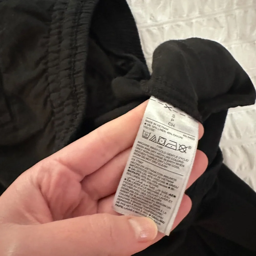 Old Navy Black Linen Drawstring Pants